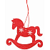Wooden grasshopper for hanging red 10 cm