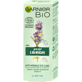 Garnier Bio Graceful Lavandin Organic Lavender Oil and Vitamin E Anti-Wrinkle Eye Cream for All Skin Types 15 ml