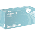 Sempermed Protects Hygienic Vinyl clear Disposable gloves, powder-free, clear, vinyl, size L, box of 100 pieces