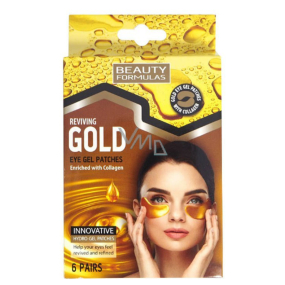 Beauty Formulas Gold Collagen Gel Eye Patches 6 Pairs