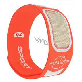 Parakito Repellent mosquito bracelet Sport orange natural, refillable, waterproof, protection 24h / day - 15 days for refill + two refills