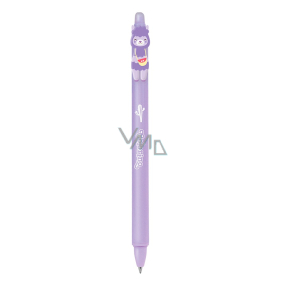 Colorino Rubber pen Lama purple, blue refill 0.5 mm