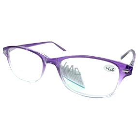 Berkeley Reading glasses +4 plastic purple transparent 1 piece MC2199