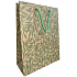 Nekupto Gift kraft bag 18.7 x 24.3 x 8 cm Green leaves 623 KHM
