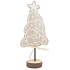 Wooden tree with glitter and star 11 x 26 cm