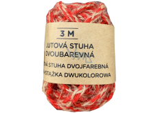 Albi Jute ribbon two-colour Red with natural 3 m