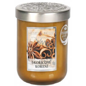 Heart & Home Cinnamon spice soy scented candle large burns up to 70 hours 310 g