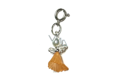 Angel dancing pendant with wings orange skirt 14 x 24 mm 1 piece