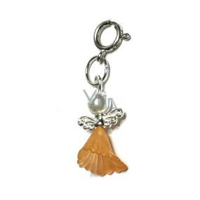 Angel dancing pendant with wings orange skirt 14 x 24 mm 1 piece
