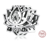 Sterling silver 925 Lotus flower charm, bead for bracelet symbol