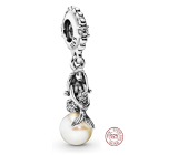 Sterling silver 925 Little Mermaid - pearl, travel bracelet pendant