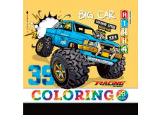 Ditipo Coloring book square Big Car 18 pages A4 210 x 297 mm
