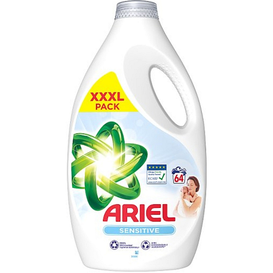Ariel Sensitive Skin liquid laundry gel for delicate and children's clothes 64 doses 3.2 l