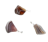 Agate Botswana grey Troml pendant natural stone, brings to life a successful