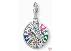 Charm Sterling silver 925 Wheel of Fate - Eternal Circle of Life, pendant on bracelet symbol
