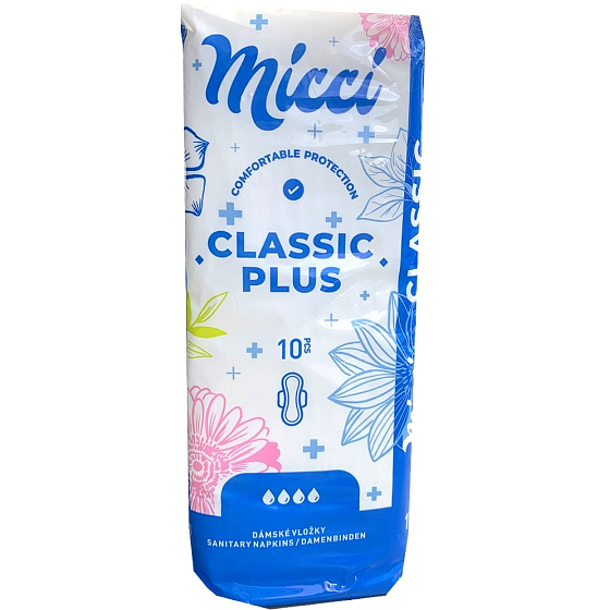 Micci Classic Plus sanitary pads with wings 10 pieces