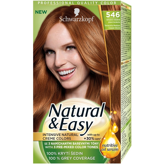 Schwarzkopf Natural & Easy hair color 546 Medium copper fawn terracotta