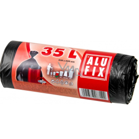 Alufix Trash Bags Black, 15 µ, 35 liters, 53 x 60 cm, 30 pieces