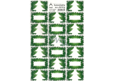 Arch Christmas tree green Christmas gift stickers 20 labels 1 arch