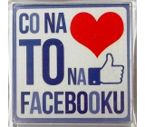 Nekupto Cheerful Magnets What is in the heart is on Facebook 6 x 6 cm
