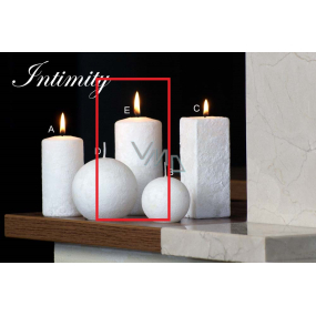 Lima Marble Intimity scented candle white cylinder 60 x 120 mm 1 piece