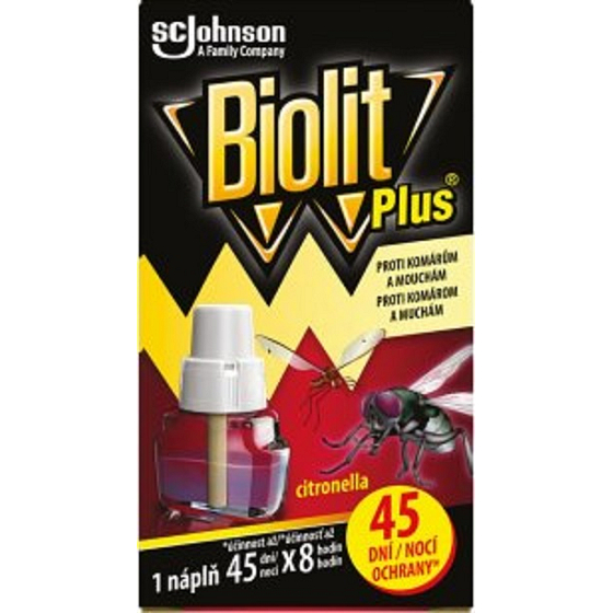 Biolit Plus Electric vaporizer with citronella scent against mosquitoes and flies replacement cartridge 45 nights 31 ml