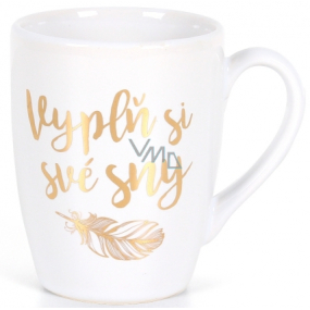 Albi Mug with gold text Fill your dreams white 300 ml