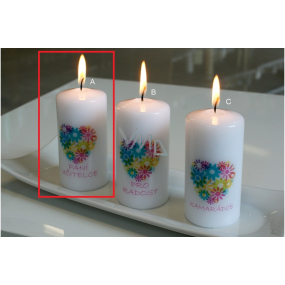 Lima With Dedication Teacher candle with decal cylinder 50 x 100 mm 1 piece