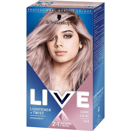 Schwarzkopf Live Lightener & Twist Hair Color 104 Cool Lilac 50 ml