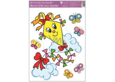 Room Decor Window film without glue dragon and butterflies 42 x 30 cm