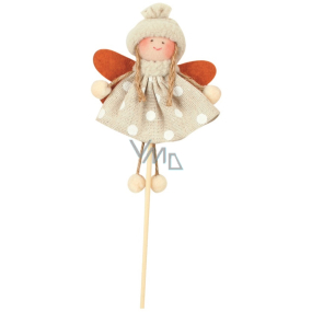 Angel in a polka dot dress creamy recess 11 cm + skewers