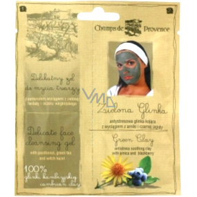 Champs de Provence Green Clay Anti-stress soothing clay face mask with arnica and blueberry extracts 20 g