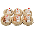 Nests with chicken and egg 5.5 cm 6 pieces in a box