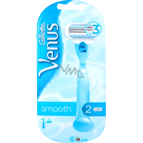 Gillette Venus Smooth shaver + replacement heads 2 pieces for women