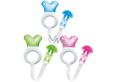 I have a Mini Cooler & Clip lightweight teether with a cooling part and strap for children 2+ months