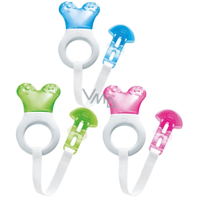 I have a Mini Cooler & Clip lightweight teether with a cooling part and strap for children 2+ months
