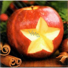 Nekupto Christmas gift cards Apple with star 6,5 x 6,5 cm 6 pieces