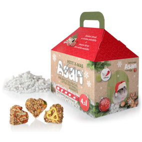 Asan Petit Stelivo for small rodents 4,5 l with treats, Christmas edition