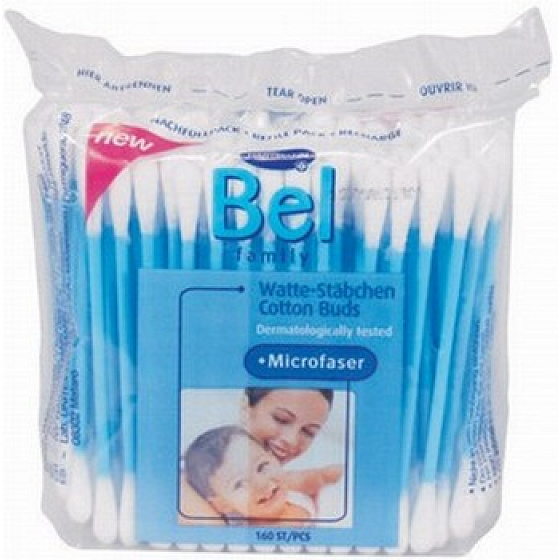Bel Family Cotton swabs filling in a bag of 160 pieces