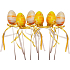 Plastic egg yellow 6 cm + skewers, various motifs