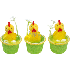 Chicken in green basket 10 cm 1 piece