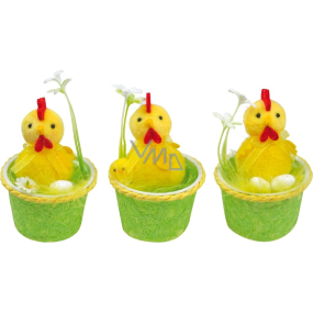 Chicken in green basket 10 cm 1 piece