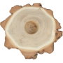 Wooden candle holder for tea light L diameter approx. 16 cm with bark