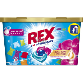 Rex 3 + 1 Power Caps Aromatherapy Orchid & Macadamia Oil washing capsules for coloured and dark linen 13 doses