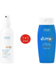 Ziaja Sun SPF 50+ UVA/UVB waterproof spray tanning lotion 170 ml + tan extender lotion all skin types 200 ml, duopack