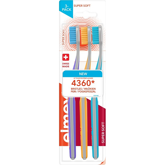 Elmex Swiss Made Super Soft 3-pack very soft toothbrush 3 pieces