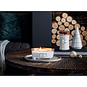 WoodWick Magnolia Birch scented candle with wooden wick and lid glass large 609 g