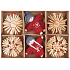 Straw ornaments with elves for hanging 6 cm 18 pieces