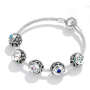 Charm Sterling silver 925 Zodiac sign, cubic zirconia Aquarius, bead for bracelet