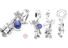 Charm Sterling silver 925 Astronaut in the galaxy, pendant bracelet interests